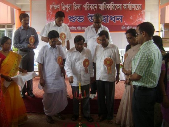 Santirbazar : Transport Minister inaugurates DTO office Santirbazar : Transport Minister inaugurates DTO office